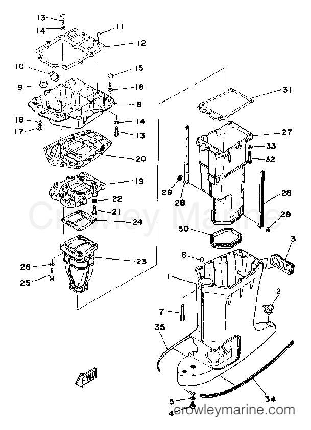 Yamaha Motors PROV150LG - UPPER CASING