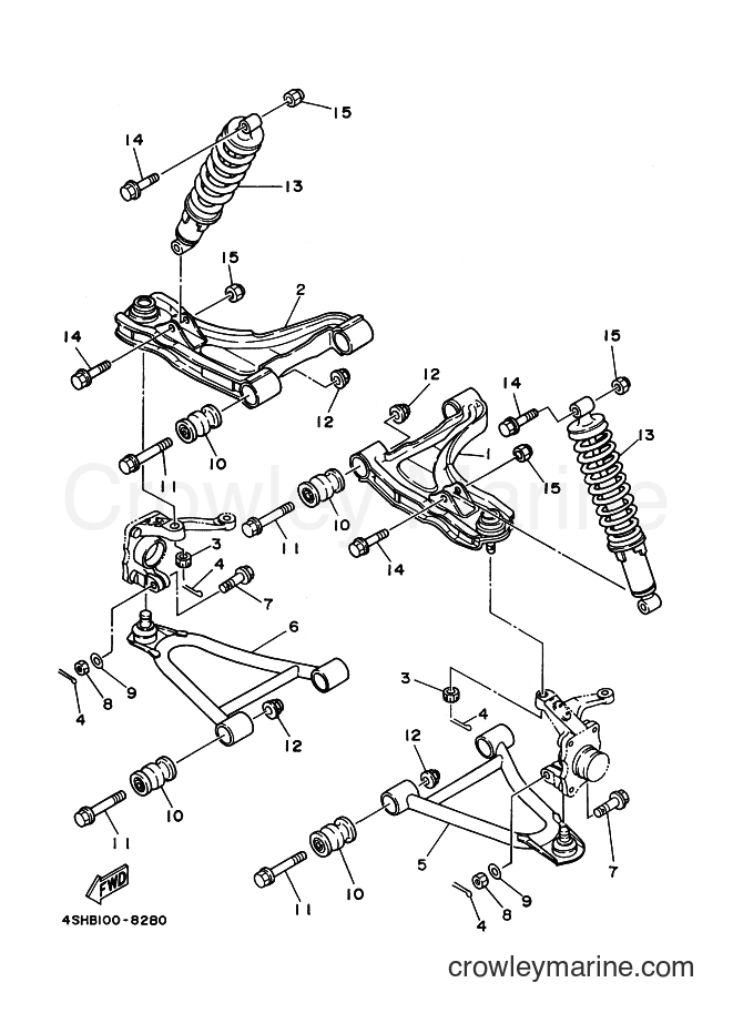 2000 ATV YFM400FW - YFM400FW (4SHJ) [010] - FRONT SUSPENSION & WHEEL