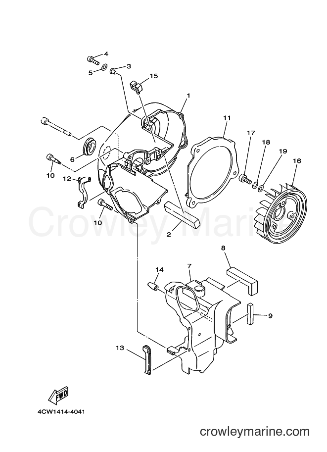2000 Scooter XC125A - XC125A (5MJ1) [010] - AIR SHROUD & FAN