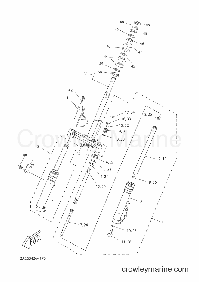 Yamaha Motors YN50FT (2AC6) [020] - FRONT FORK
