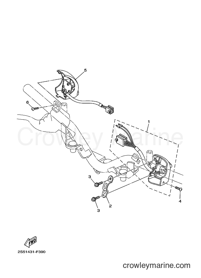 Yamaha Motors T135F (2S5A) [010] - HANDLE SWITCH & LEVER