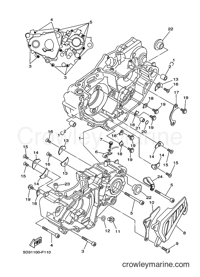 Yamaha Motors YFZ450 (5D3D) [010] - CRANKCASE