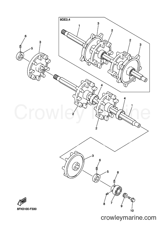 2007 Snowmobile RSV10 - RSV10 (8GE4) [010] - TRACK DRIVE 1