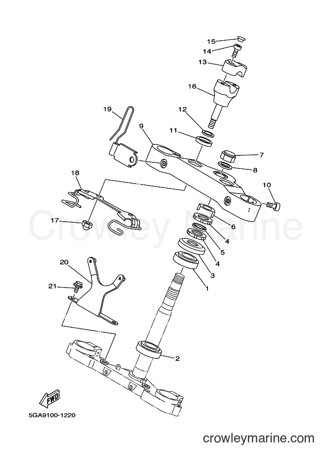 2003 Cruiser XV1600AT - XV1600AT (5GAU) [020] - STEERING