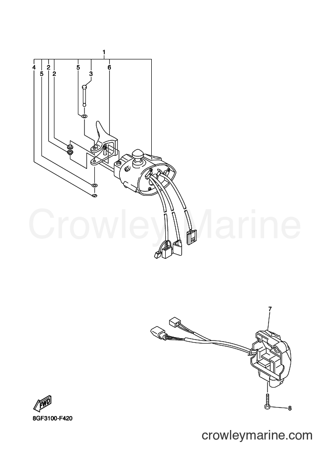 Yamaha Motors RS10M (8FK6) [010] - HANDLE SWITCH & LEVER