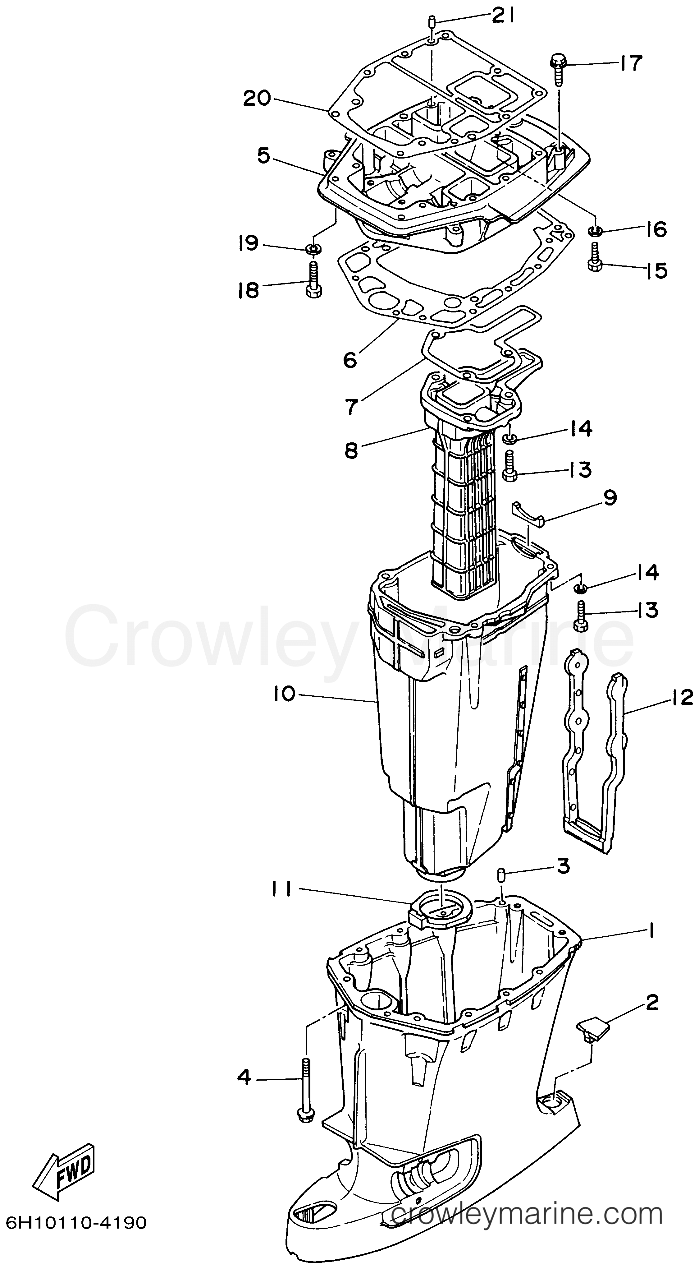 Yamaha Motors 90TLRA - UPPER CASING