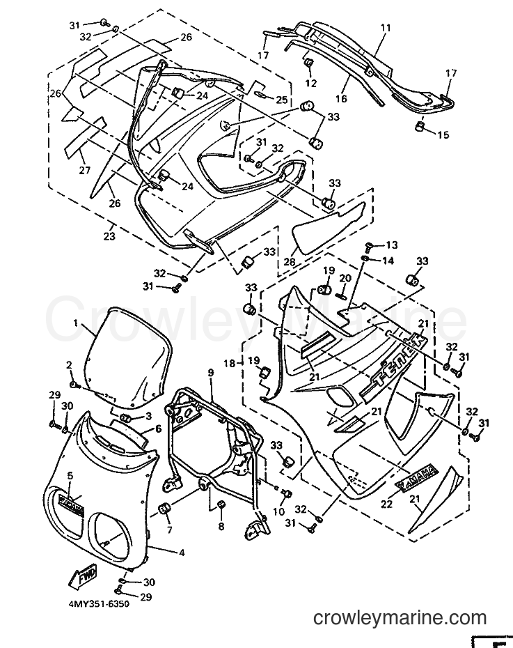 1996 Dirt Bike XTZ660 - XTZ660 (4MY3) [070] - COWLING 1