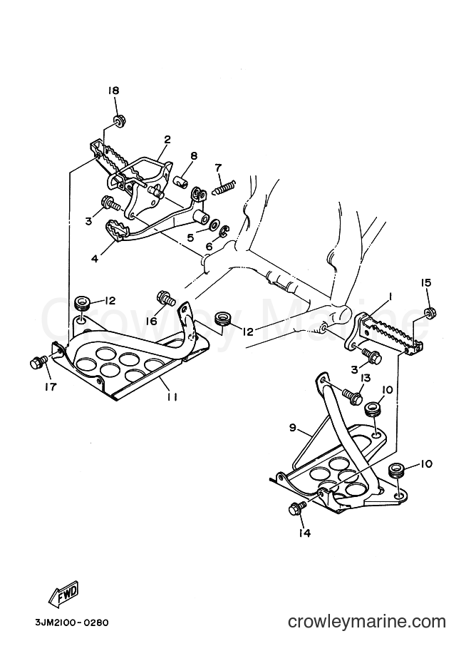 1991 ATV YFS200 - YFS200 (3JM5) [010] - STAND & FOOTREST
