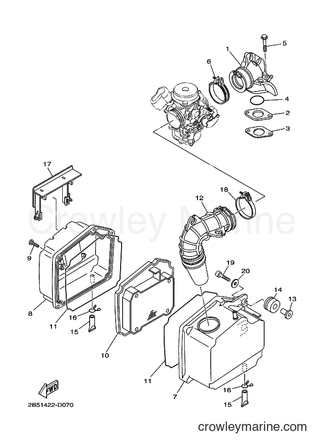 Yamaha Motors AT115C (2B57) [010] - INTAKE