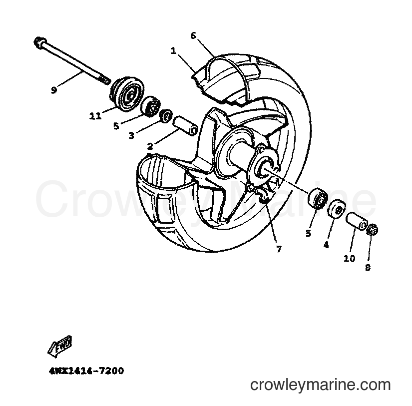 Yamaha Motors YW100T (5JY2) [010] - FRONT WHEEL