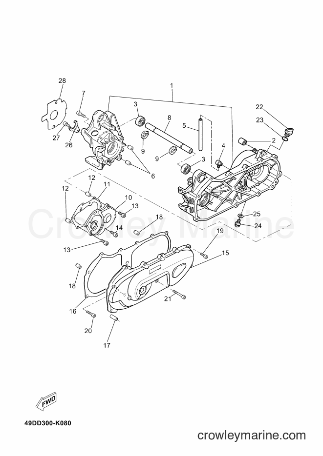 Yamaha Motors CS50 (49DD) [010] - CRANKCASE
