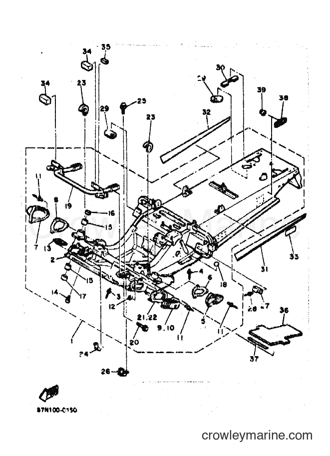 1990 Snowmobile EX570P - EX570P (87N1) [999] - FRAME