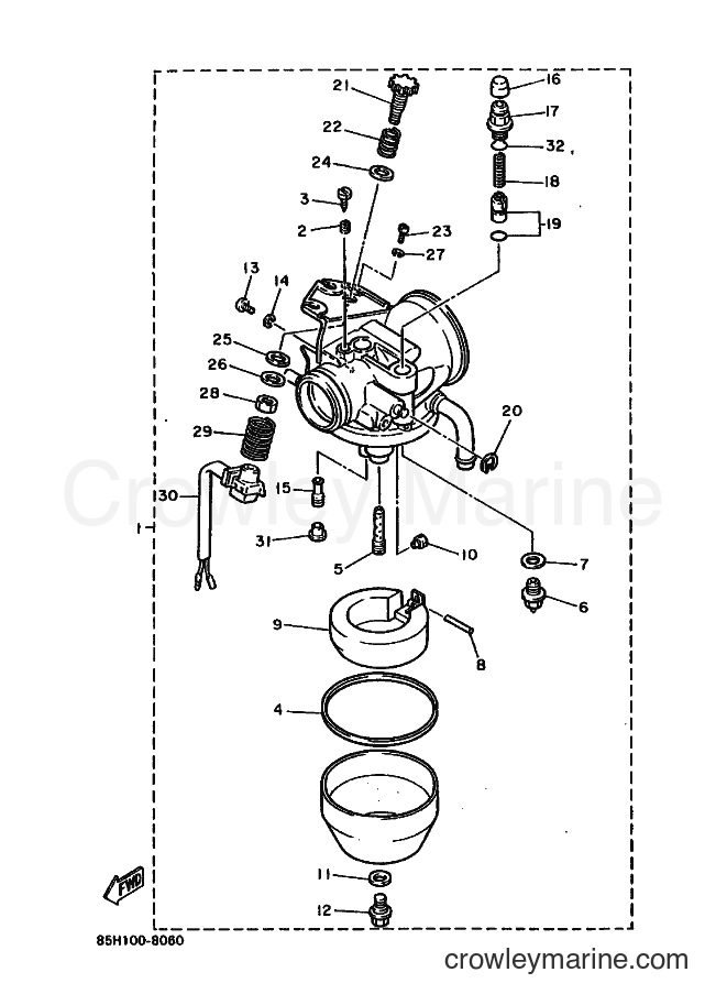 1988 Snowmobile SV80E - SV80E (85H0) [010] - CARBURETOR