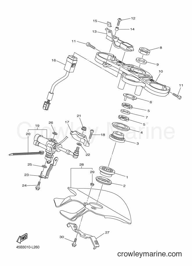 2012 Sport Bike YZF-R1 - YZF-R1 (45B3) [010] - STEERING