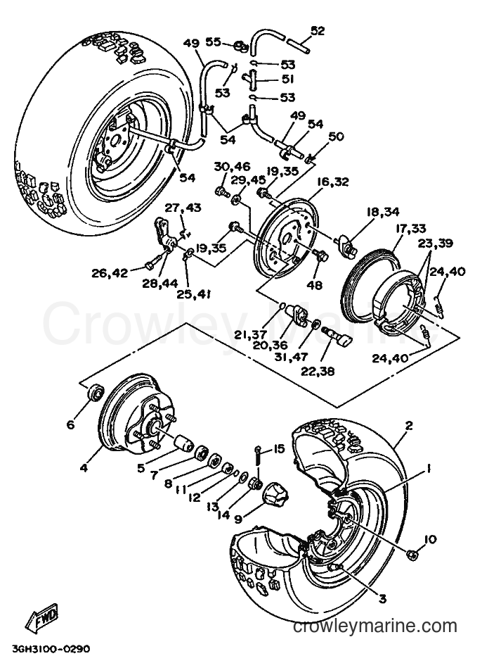 1991 ATV YFM250 - YFM250 (3GH6) [010] - FRONT WHEEL