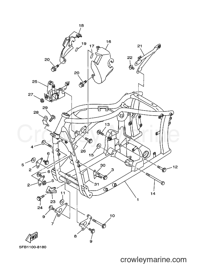 Yamaha Motors XVS650 (5FB6) [010] - FRAME