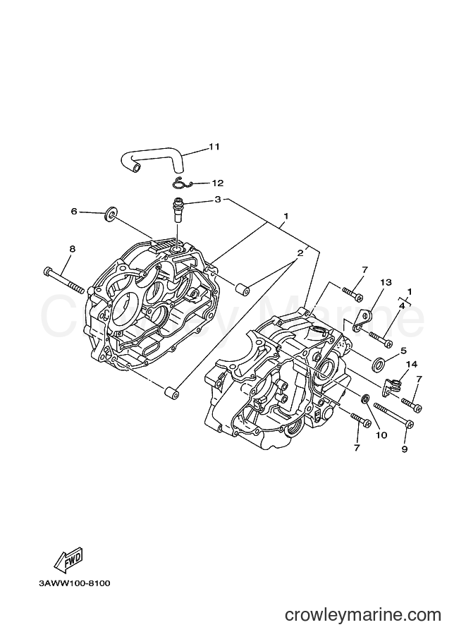 1999 Dirt Bike TW200E - TW200E (5FY4) [010] - CRANKCASE
