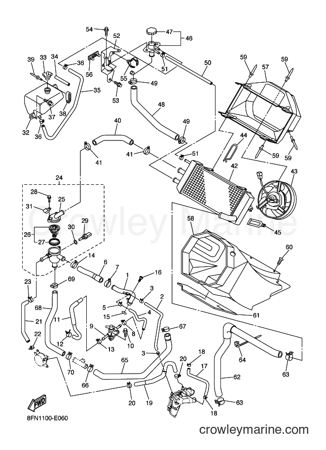 2006 Snowmobile VK10 - VK10 (8FN2) [020] - RADIATOR & HOSE