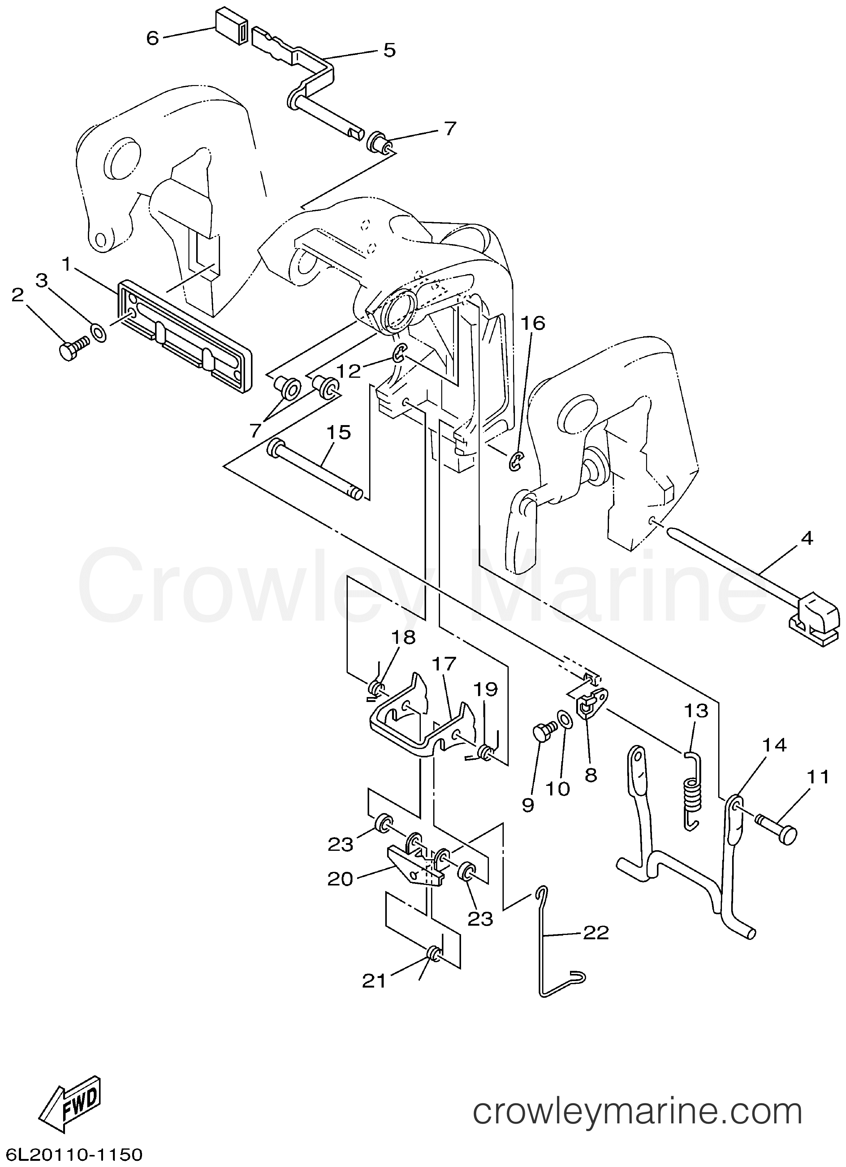 Yamaha Motors 25MLHKZ - BRACKET 2