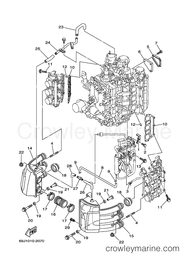 Yamaha Motors F225TXRA (69J1) [030] - INTAKE
