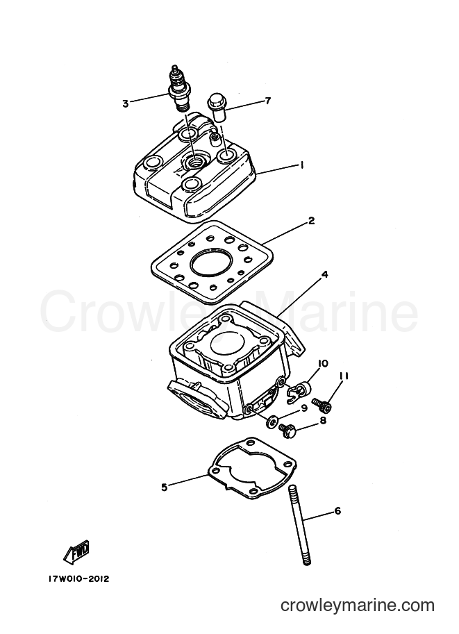 1994 Dirt Bike DT50LC - DT50LC (3BKA) [010] - CYLINDER