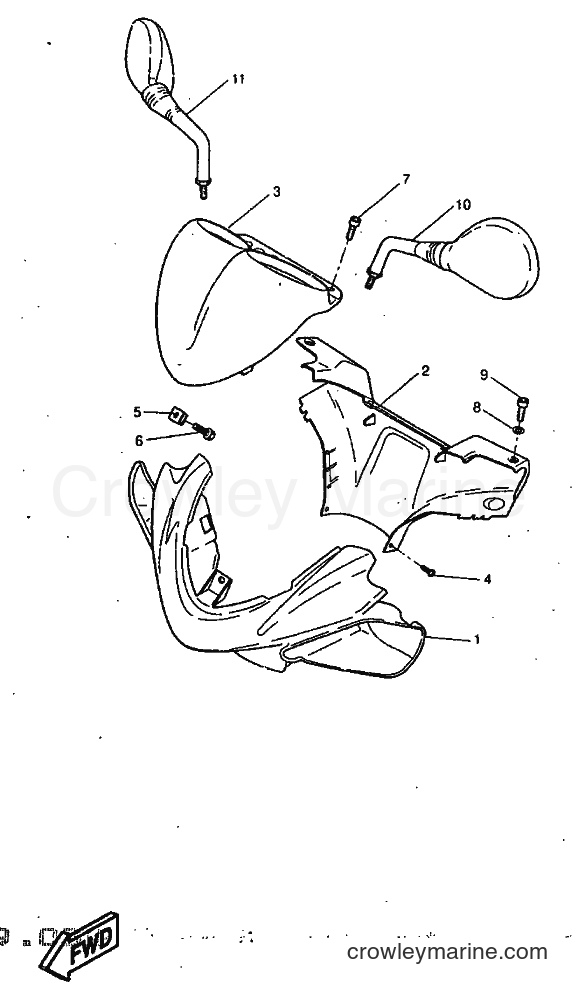 1998 Scooter YQ50 - YQ50 (5CK2) [010] - COWLING 1
