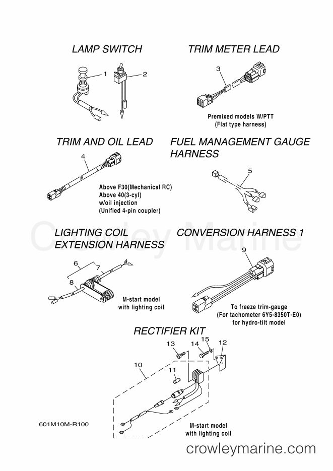Yamaha Motors RIGGING METER-2017 (601M) [010] - WIRE HARNESS 2
