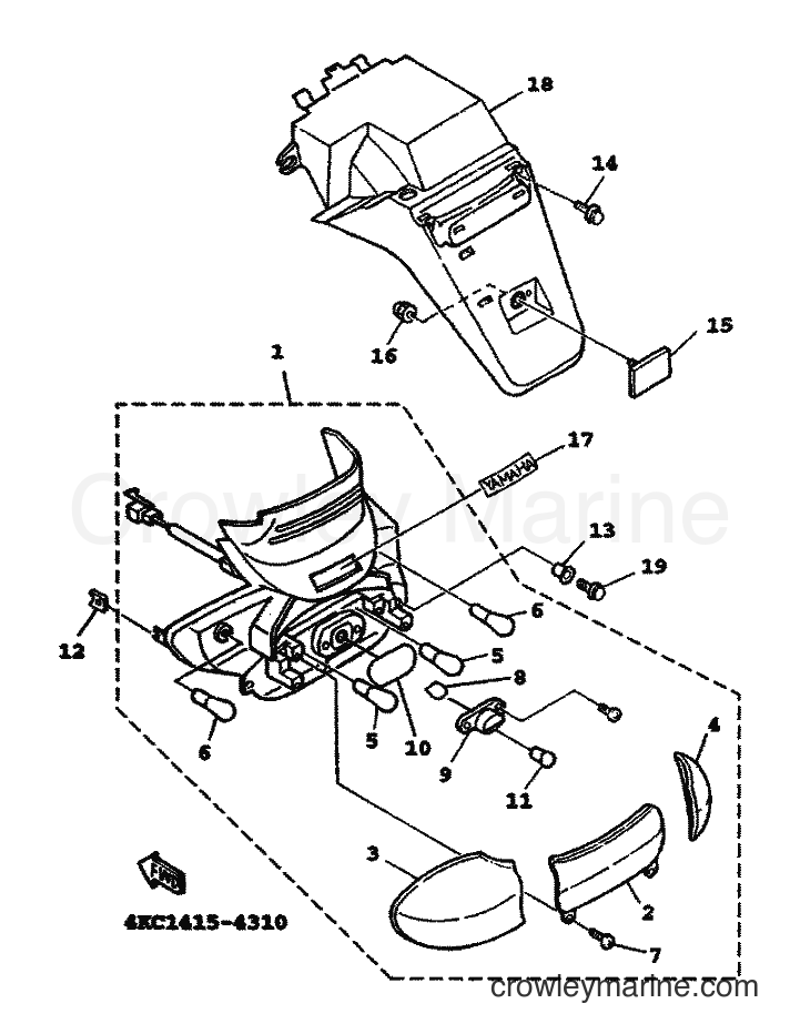 1999 Scooter XC125TR - XC125TR (4THF) [010] - TAILLIGHT
