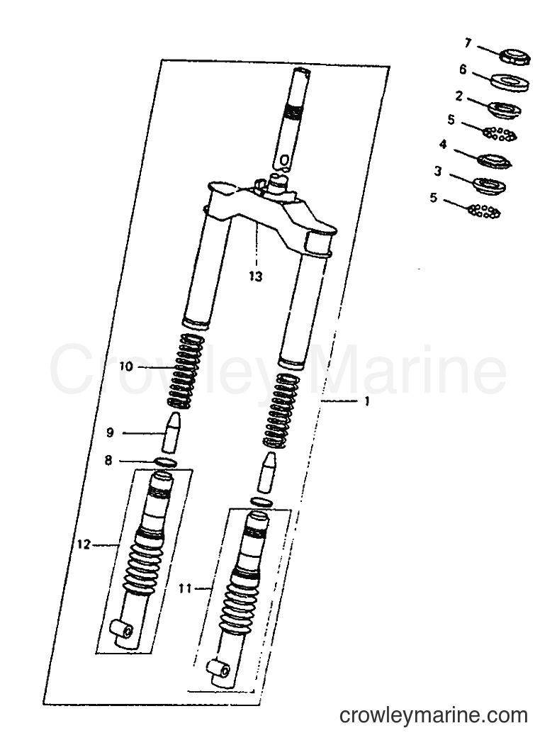 1991 Scooter CW50 - CW50 (4BX1) [999] - FRONT FORK