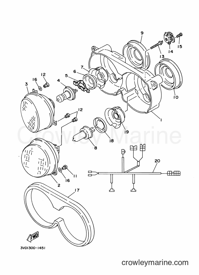 Yamaha Motors TDM850 (4CF2) [999] - ALTERNATE FOR HEADLIGHT
