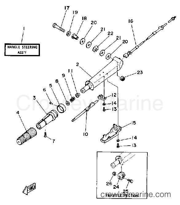 Yamaha Motors 40SG - MANUAL STEERING