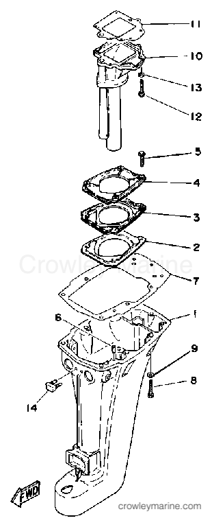 Yamaha Motors 15SF - UPPER CASING