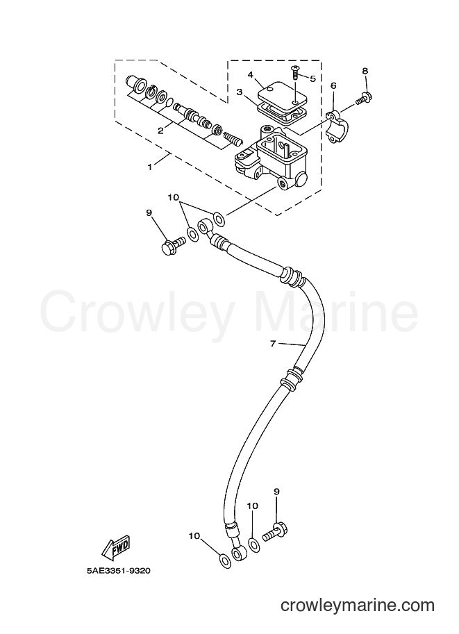 1999 Dirt Bike TDR125 - TDR125 (5AN6) [030] - FRONT MASTER CYLINDER