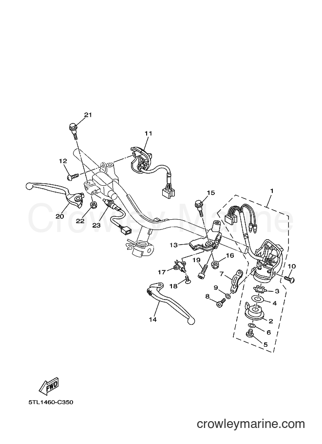 Yamaha Motors AL115C (5WP4) [010] - HANDLE SWITCH & LEVER