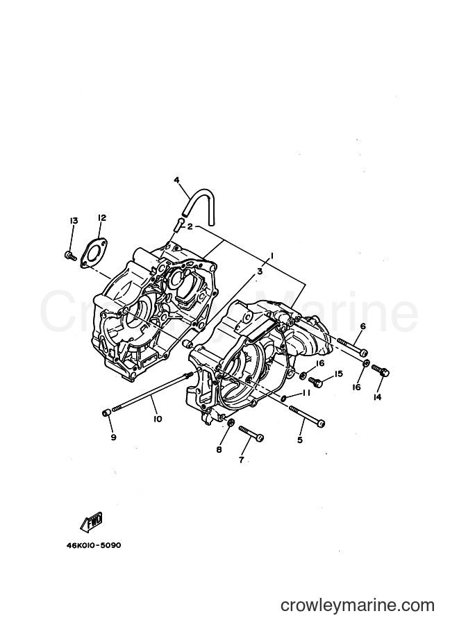 1986 Scooter T50 - T50 (2FM) [999] - CRANKCASE