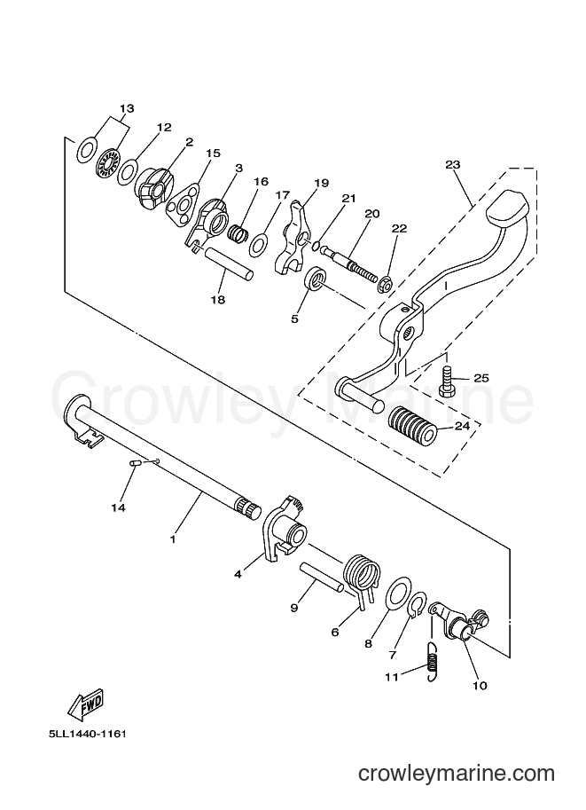 Yamaha Motors T105SE (5SD3) [010] - SHIFT SHAFT