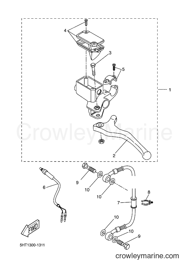 2001 Scooter XQ150 - XQ150 (5LG1) [030] - REAR MASTER CYLINDER