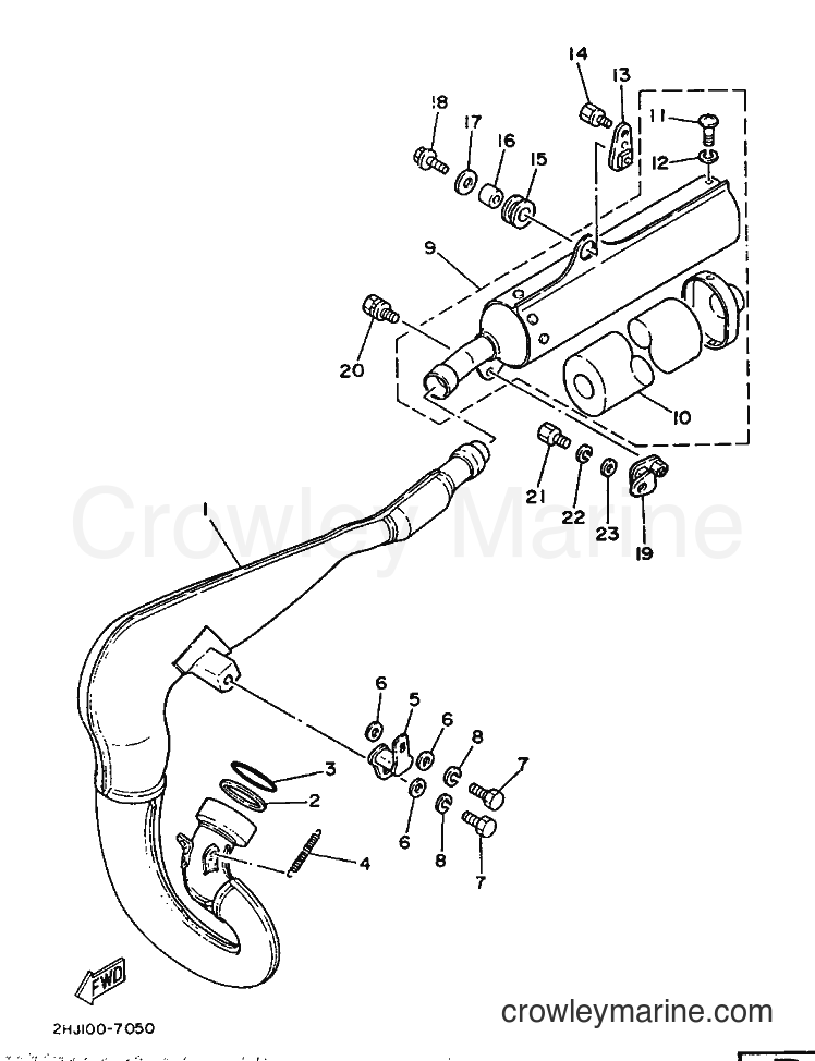 Yamaha Motors YZ490 (2WH0) [020] - EXHAUST