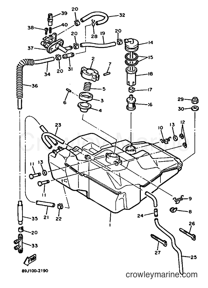 1992 Snowmobile EX570E - EX570E (89K1) [020] - FUEL TANK