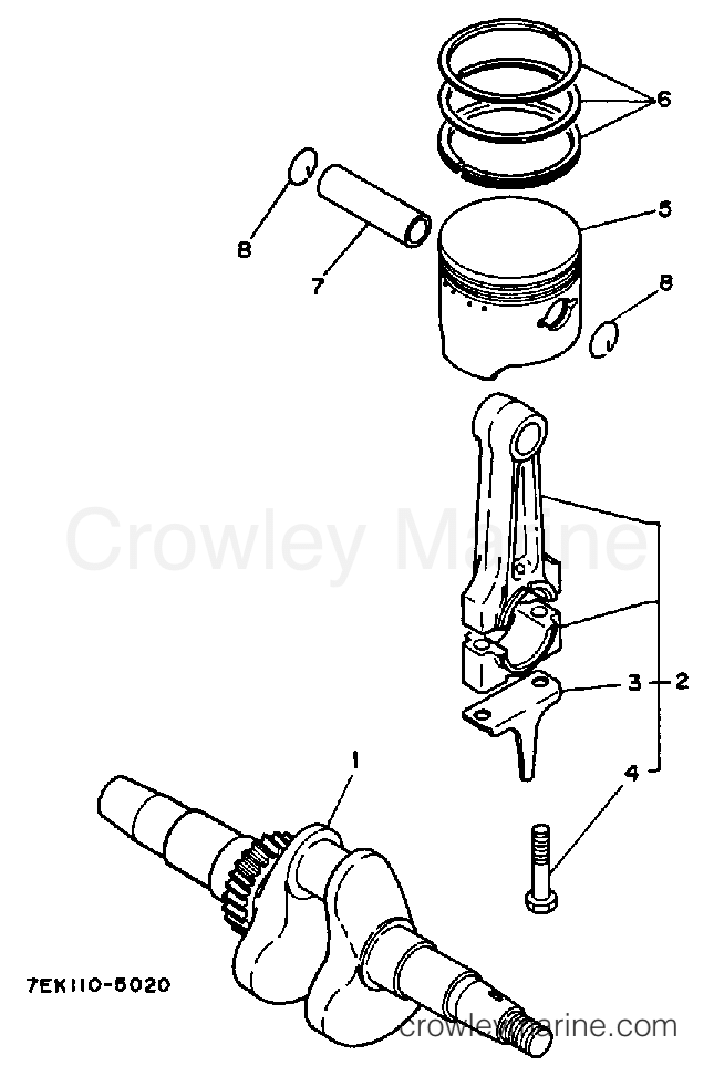 Yamaha Motors EF2800 - CRANKSHAFT - PISTON (800101~)