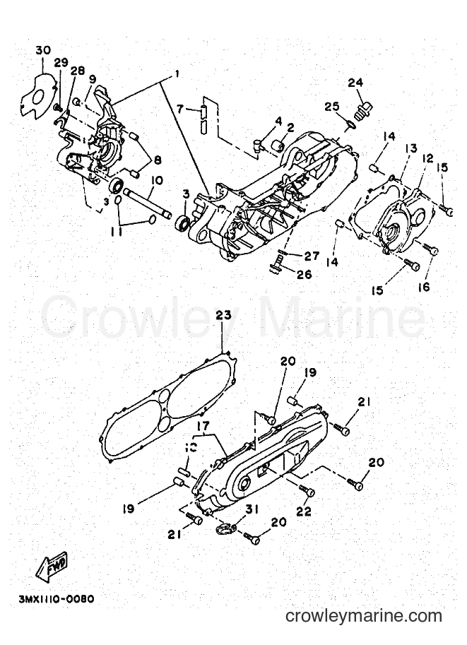 Yamaha Motors CW50 (4FG4) [999] - CRANKCASE
