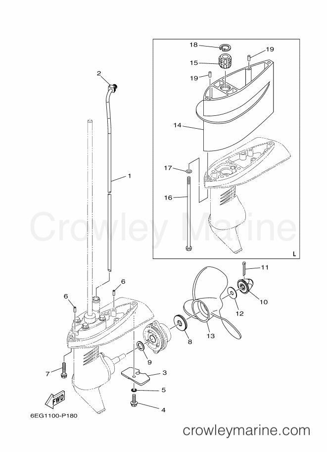 Yamaha Motors F2BMHS (6EF2) [020] - LOWER CASING & DRIVE 2