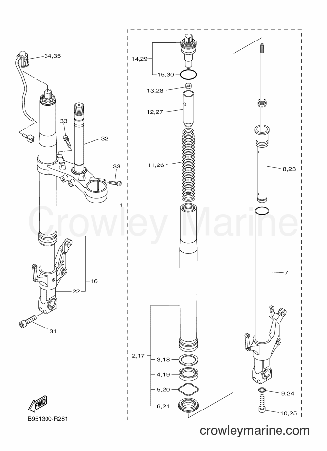 2014 Sport Bike FJR1300AE - FJR1300AE (2PD5) [010] - FRONT FORK