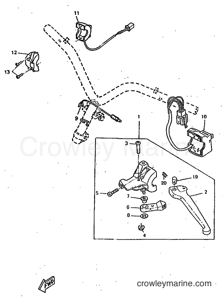 1997 Scooter CW50RS - CW50RS (4VA5) [999] - HANDLE SWITCH & LEVER