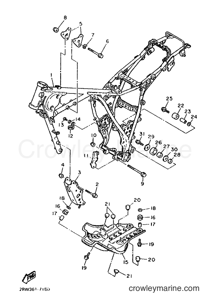 1987 Dirt Bike XT600Z - XT600Z (2RW) [999] - FRAME