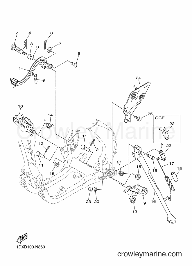 2014 Dirt Bike WR450F - WR450F (1DXD) [010] - STAND & FOOTREST