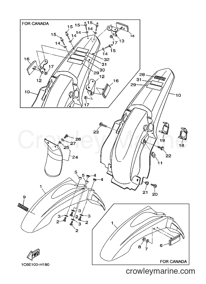 2009 Dirt Bike TT-R230 - TT-R230 (1C6F) [010] - FENDER