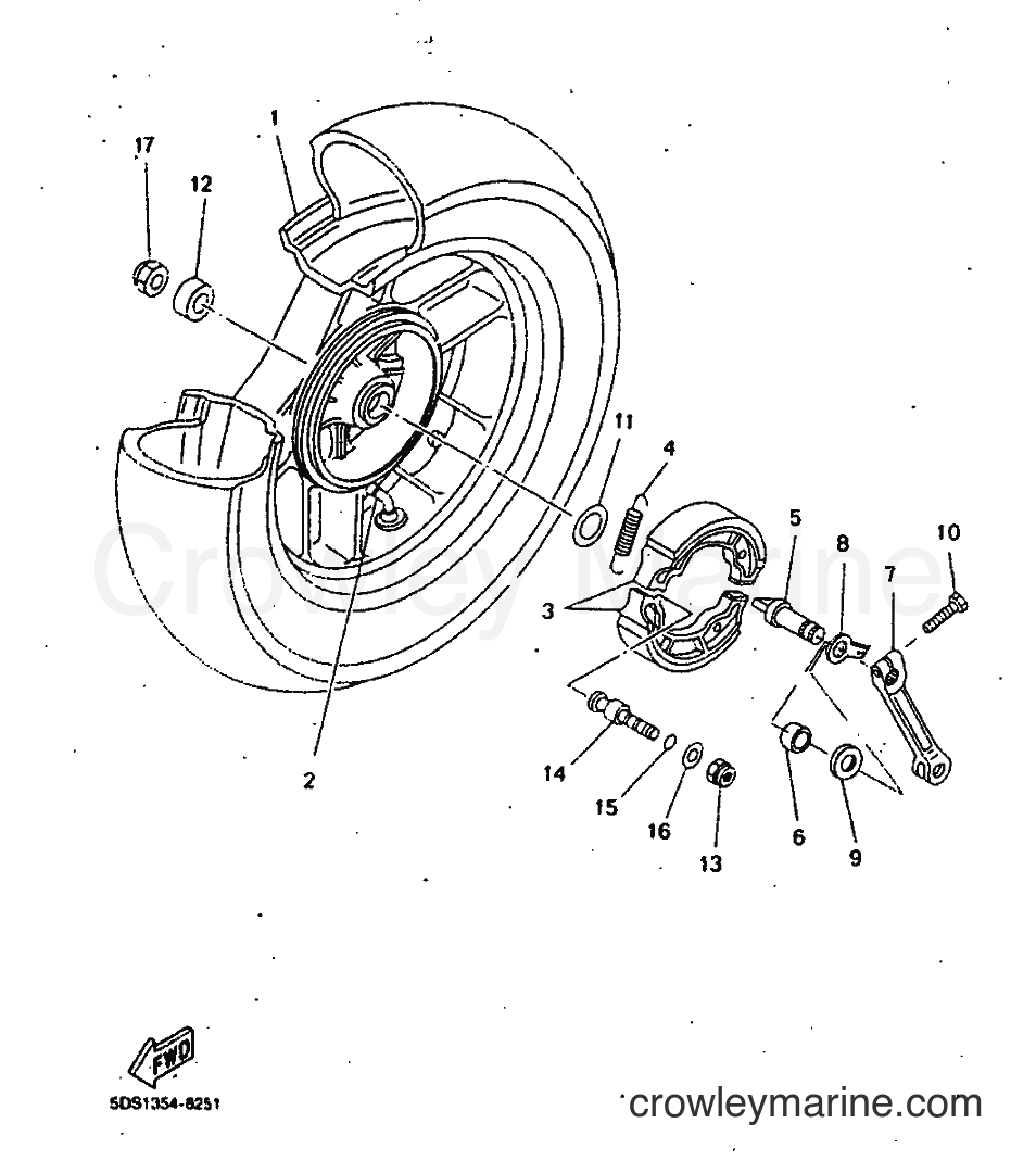 1998 Scooter YP125E - YP125E (5DS5) [010] - REAR WHEEL