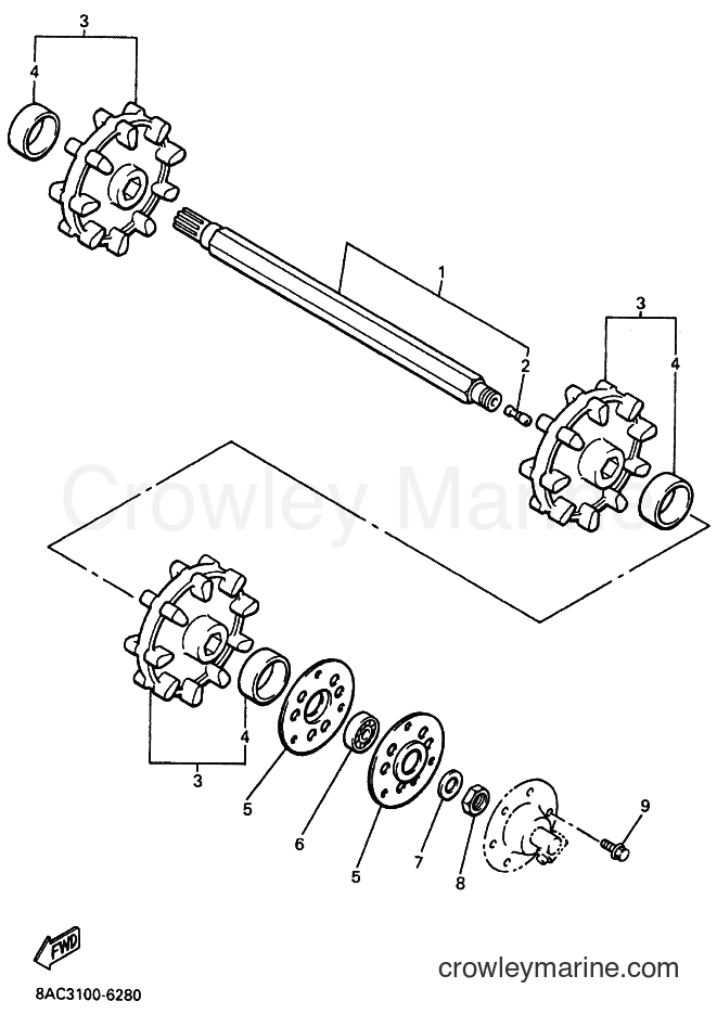 2002 Snowmobile VK540E-3 - VK540E-3 (8AC9) [020] - TRACK DRIVE 1