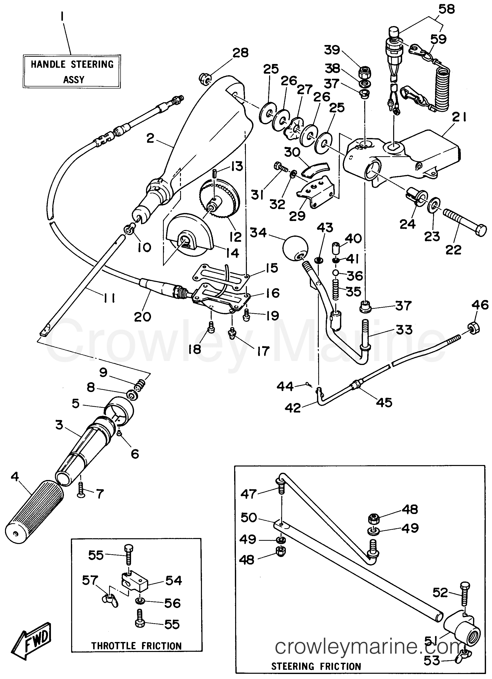 Yamaha Motors E48MLHU - STEERING